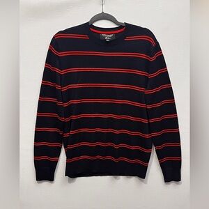 Banana Republic Merino Wool Yarn Navy with Red Stripes Long Sleeve Medium